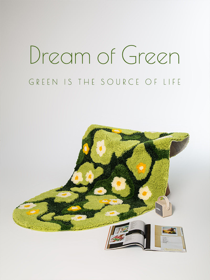 簇绒地毯防滑加厚客厅地毯女孩卧室床边毯长植绒苔藓花卉毛绒地垫,居家布艺,床边毯,淘宝优惠券,粉丝福利购,淘宝优惠卷