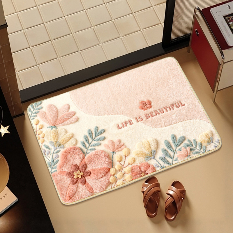 浴室门口脚垫地毯吸水地垫卫生间门口专用地垫浴室脚垫家用地垫子,居家布艺,家用脚垫,淘宝优惠券,粉丝福利购,淘宝优惠卷