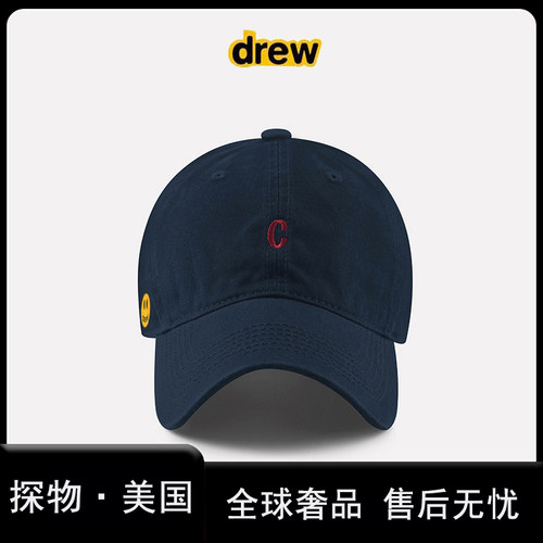 drew字母C笑脸棒球帽男女鸭舌帽
