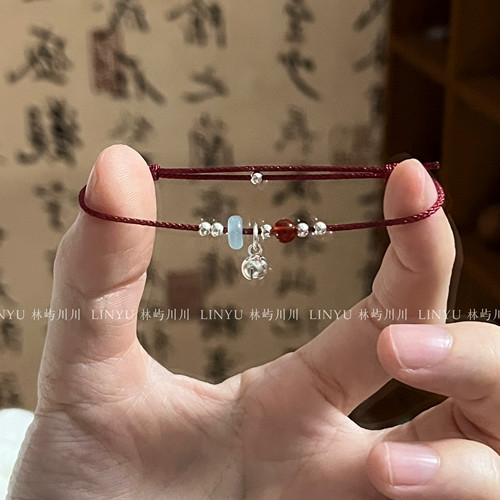 林屿「和风颂」S925银铃铛手绳红绳 新中式闺蜜送礼情侣