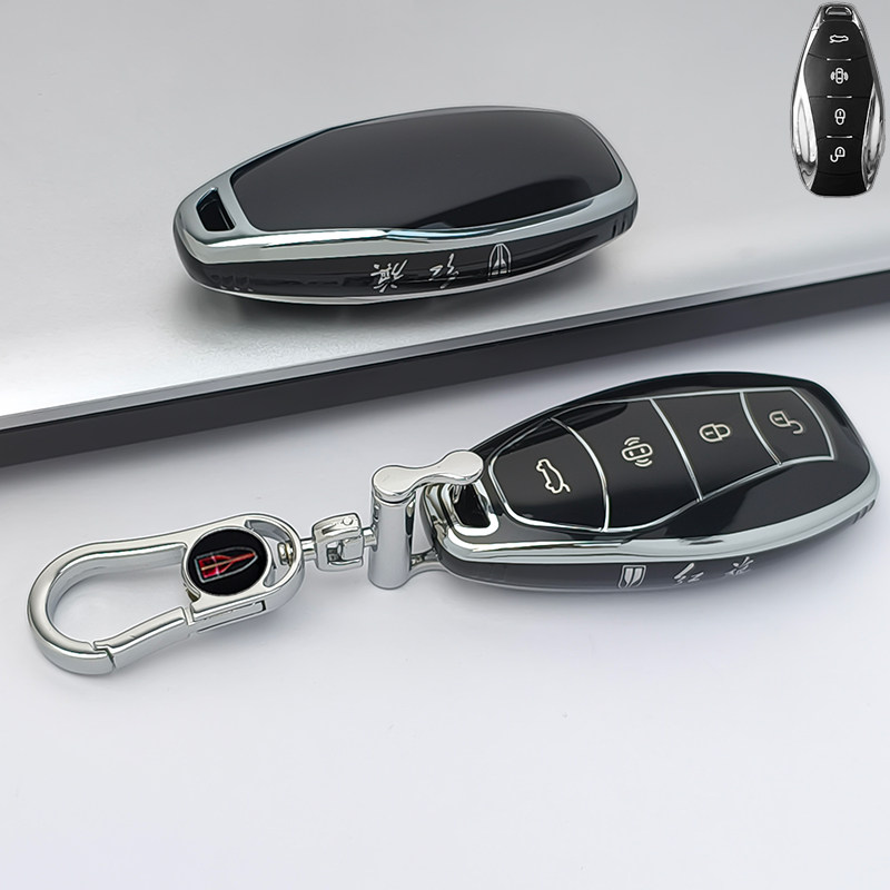 适用25款红旗H5钥匙套HS5专用扣HS7包遥控H9壳新H6改装饰品男女士