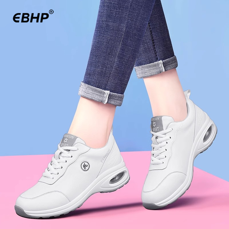 休闲鞋2025春季新款软底防滑运动鞋厚底小白鞋女健身跑步鞋旅游鞋