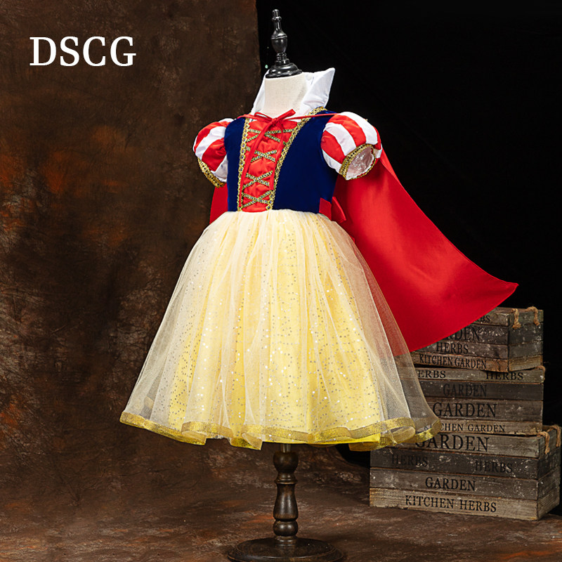 女童白雪公主裙夏季新款正版迪士尼裙子儿童3生日5礼服4连衣裙6岁