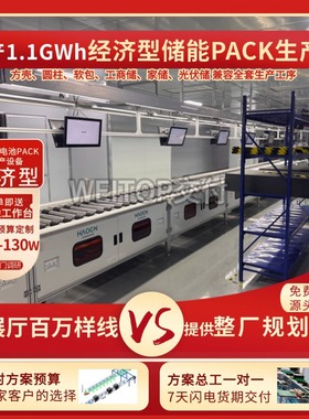 广东锂电池PACK生产线 经济型配置 2000平展厅体验 海量客户案例