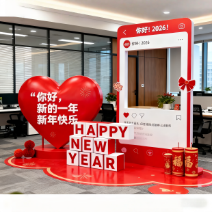 2026新年装置美陈商场景区商业街文旅酒店大堂过年氛围感打卡拍照