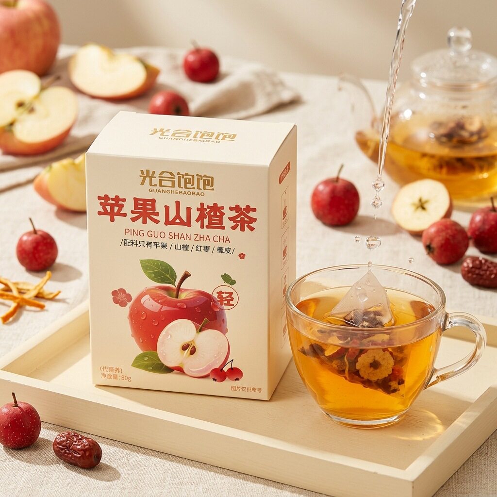 光合泡泡苹果山楂茶袋泡茶包果茶饮品酸甜解腻水果茶饮品50grk98