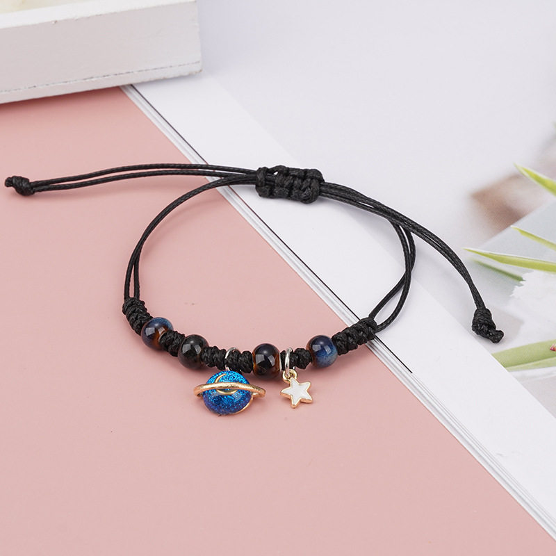 跨境新款创意韩版宇宙星球手链 流行百搭 星星月亮情侣闺蜜学生潮