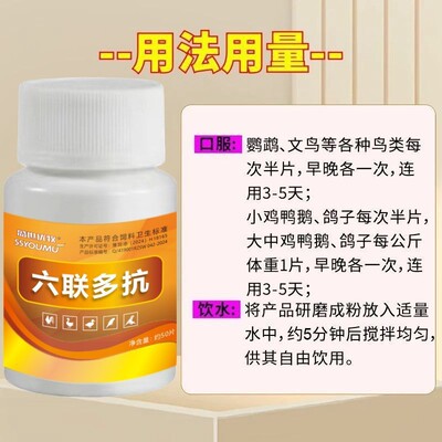 六联多抗鸟类护理片鹦鹉