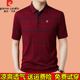 桑蚕丝短袖 条纹上衣POLO衫 t恤中年半袖 薄款 体恤夏季 皮尔卡丹男士