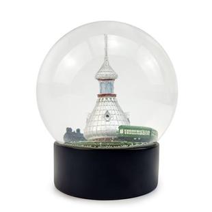 水晶球樹脂雪花球mm特色建筑物火車站紀(jì)念品工藝擺件雪花水晶