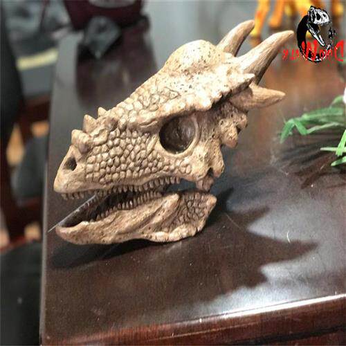 博物馆古生物仿真恐龙头化石骨架化石模型恐龙玻璃钢雕塑厂家
