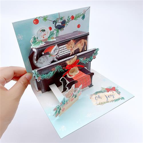 跨境D立体贺卡母亲节生日礼品情人节各种节日卡片定制