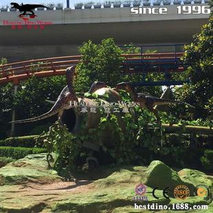 仿真恐龙模型仿真迅猛龙模型组合标志性恐龙模型机械硅胶