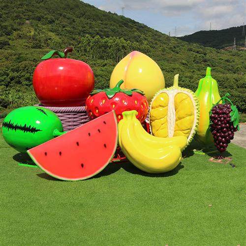 大型玻璃钢仿真水果蔬菜雕塑草莓榴莲农庄草莓南瓜生态园装饰摆件,家居饰品,装饰摆件,淘宝优惠券,粉丝福利购,淘宝优惠卷