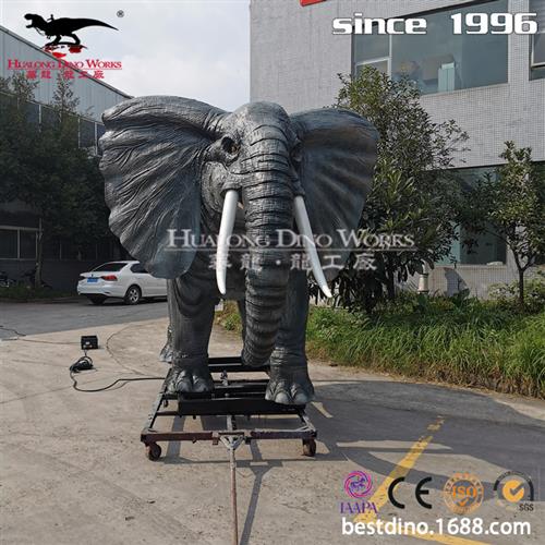 仿真动物模型制作工厂户外机械电动非洲大象景区火热引流产品.