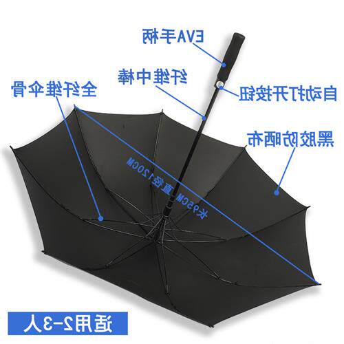 雨伞大号男商务高尔夫伞抗风直杆自动长柄伞印logo礼品广告伞
