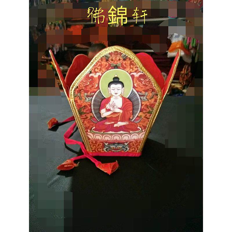 师傅推荐僧人服饰唐僧帽和尚帽毗卢帽帽冠五方佛宝冠高档五佛冠