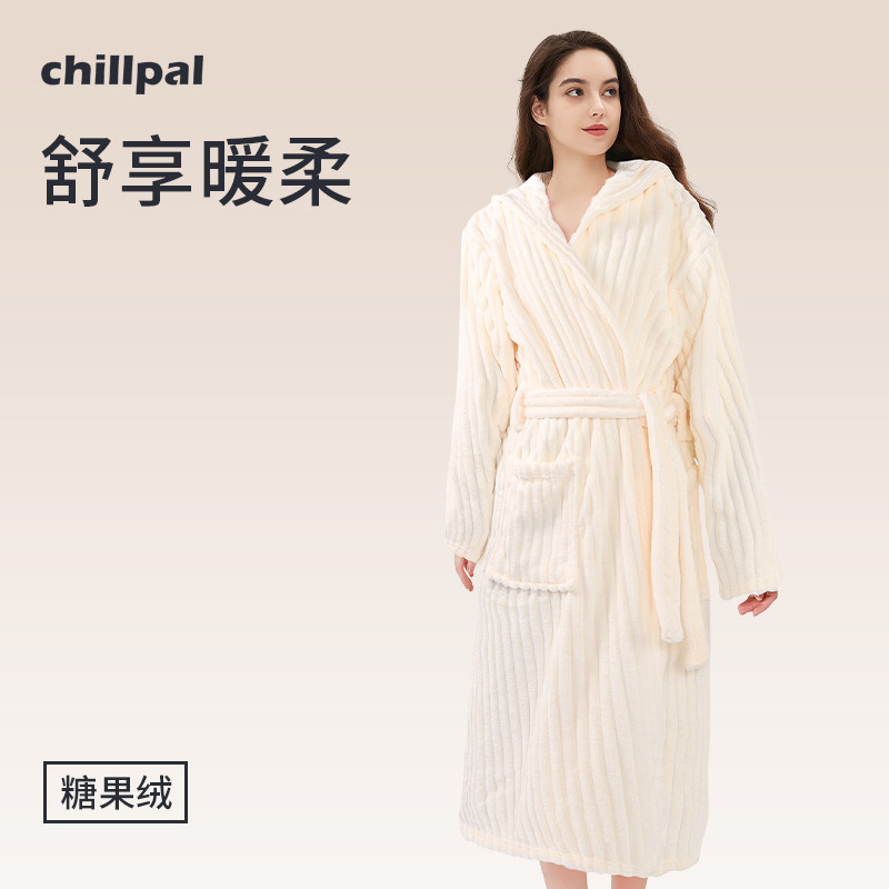 浴袍加绒加厚浴巾洗澡穿女秋冬季2025新款加厚可穿可裹式吸水速干