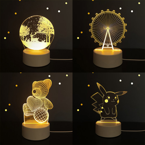 定制小夜灯2026新款治愈系卡通儿童卧室睡眠台灯毕业礼品刻字logo