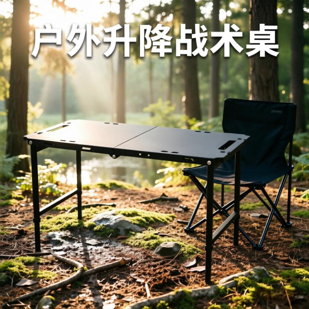 户外露营战术桌加厚碳钢轻