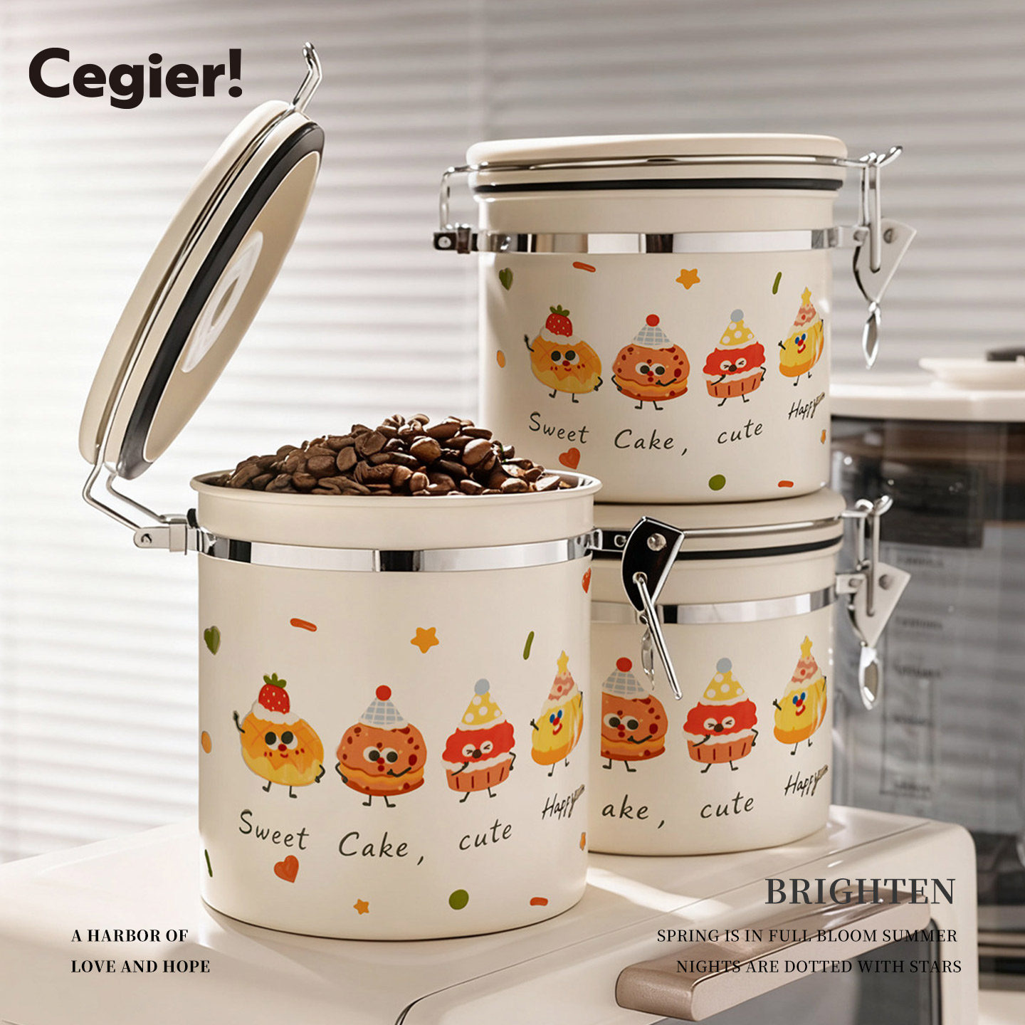 Cegier.咖啡豆保存罐咖啡粉密封罐收纳储存罐密封大容量罐|侵鸳,厨房/烹饪用具,密封罐,淘宝优惠券,粉丝福利购,淘宝优惠卷