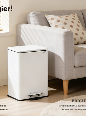 Cegier.客厅厨房家用垃圾桶不锈钢大号高颜值脚踏式2025新款|易绚