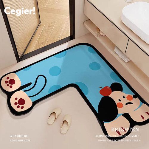 Cegier.L形地垫硅藻泥吸水脚垫