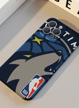 NBA森林狼队 适用苹果华为iPhone16ProMax手机保护外壳17 15Plus新款14 13情侣12 11女Pura70篮球高级不撞壳