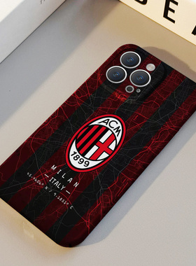 AC米兰队徽 适用苹果华为iPhone16ProMax手机保护外壳15Plus 14 13 12 17 XsMax女Pura70个性情侣高级不撞壳