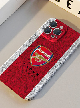 阿森纳徽章 适用苹果华为iPhone16ProMax手机保护外壳15Plus 14 13 12 17 XsMax女Pura70个性情侣高级不撞壳