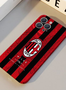 AC米兰徽章 适用苹果华为iPhone16ProMax手机保护外壳15Plus 14 13 12 17 XsMax女Pura70创意情侣高级不撞壳