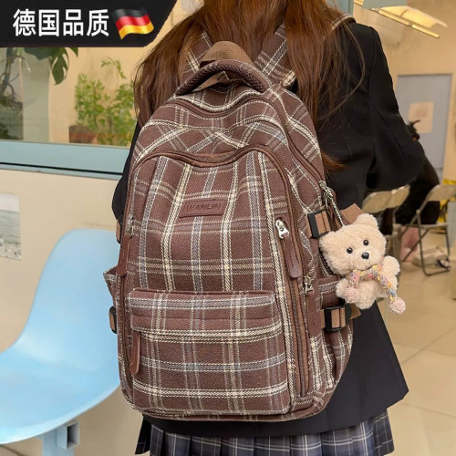德国秋冬新款女学生大容量双肩包