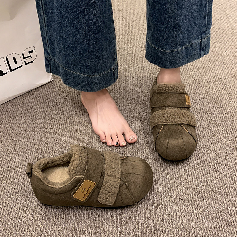 魔术贴加绒德训鞋女2025年冬季新款百搭内增高软底勃肯鞋保暖棉鞋,女鞋,时尚休闲鞋,淘宝优惠券,粉丝福利购,淘宝优惠卷