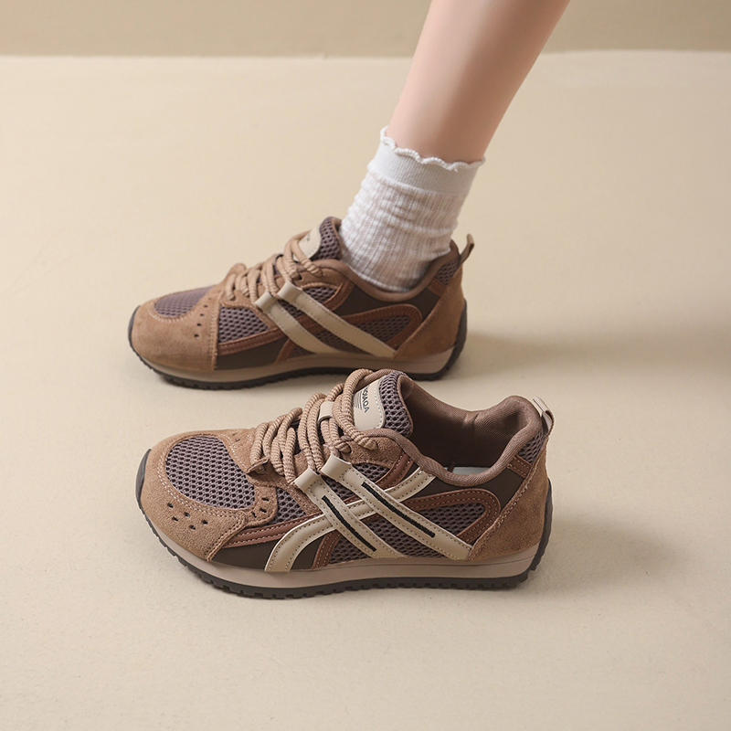 时尚复古软底防滑网面透气德训鞋