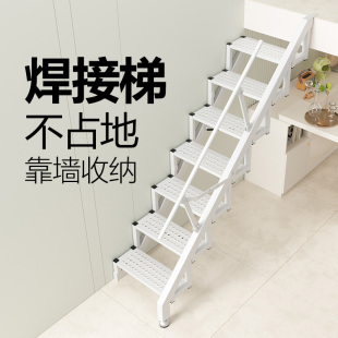 loft室内外梯子颜色可定制 百佳宜加厚铝合金贴墙折叠楼梯阁楼复式