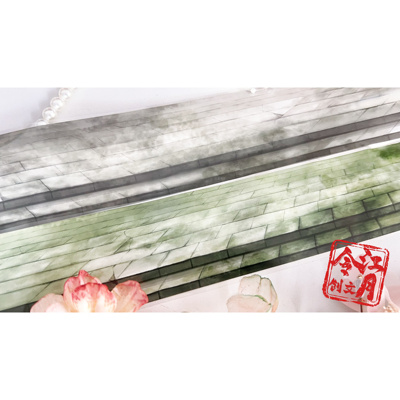 江月令8月砖台·灰古风现风江南地面台阶造景拼贴胶带流麻咕吧唧
