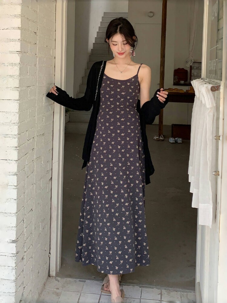 임산부복 임산부 여름수트 패셔너블한 2024 신상 서스펜더원피스 봄 가을 투피스세트