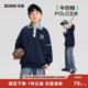 2026新款 左西童装 男童POLO领卫衣学院洋气撞色儿童春装 中大童上衣