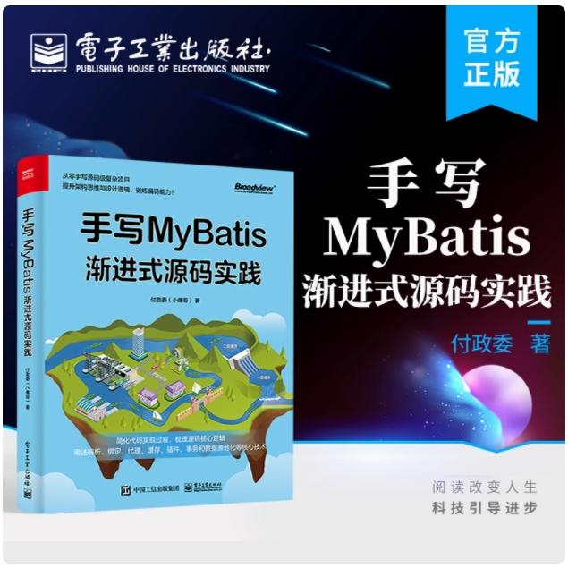 官方正版  手写MyBatis 渐进式源码实践 MyBatis的核心逻辑 MyBatis分析设计实践 MyBaits核心功能解析 Spring Boot书籍 付政委