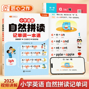 斗半匠零基础英语启蒙自然拼读音记单词一本通小学英语入门训练