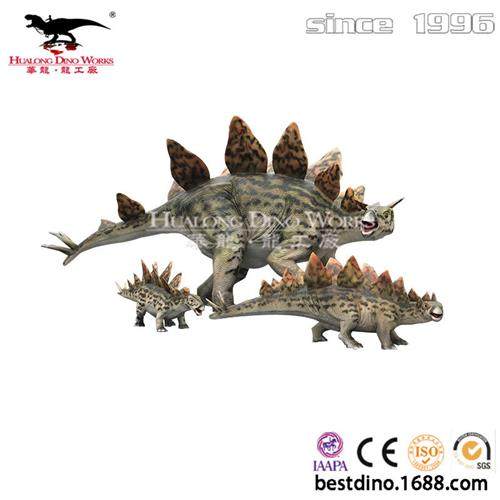 仿真剑龙母子模型摆件景区商场美陈引流自贡源头厂家定制生产