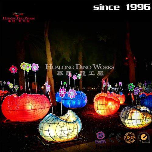 自贡亮化灯会制作厂家新款花灯宫灯户外美陈灯雕装饰节日活动引流