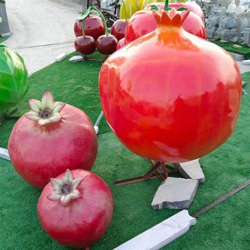 户外玻璃钢樱桃仿真装饰模型水果蔬菜雕塑摆件厂家现货供应定