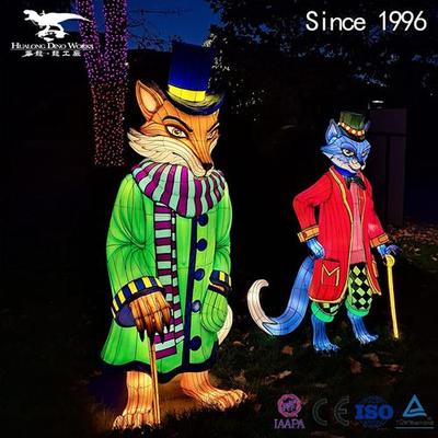 夜游彩灯文旅景区匹诺曹狐狸森林主题乐园彩灯文化巡演节气灯会