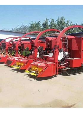 履带式饲料饲青h储机 农用青储料收获机TrackdeJKB silage arvest