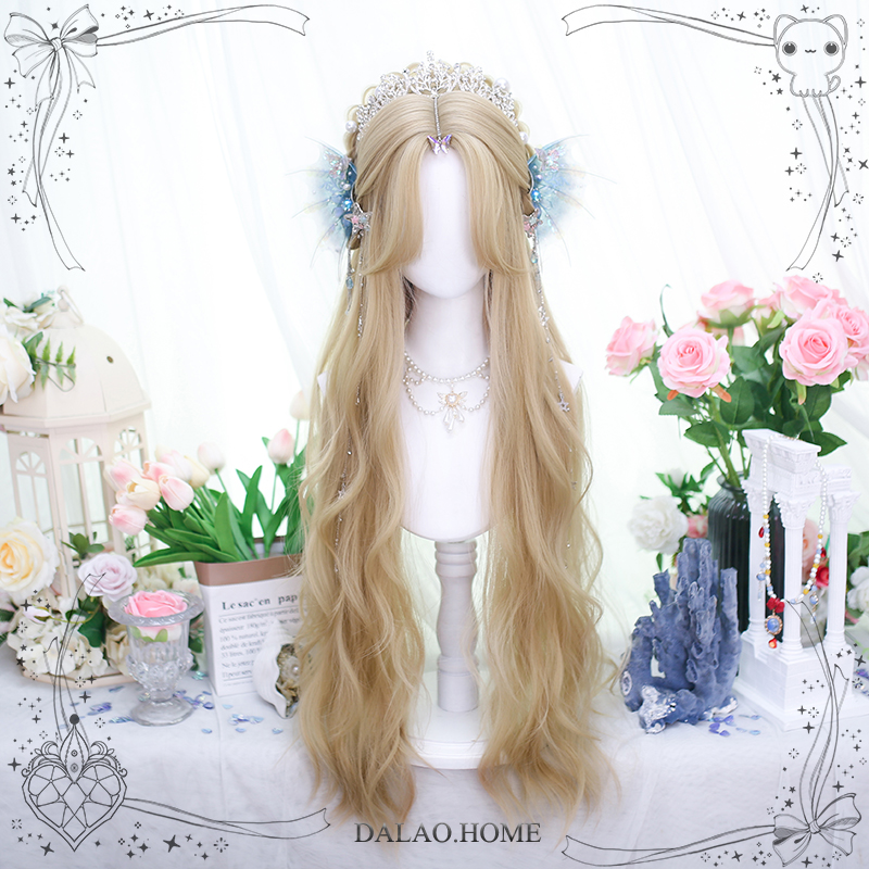 大佬家假发二次元自然女长发「妮雅」大波浪长卷发lolita全头套式
