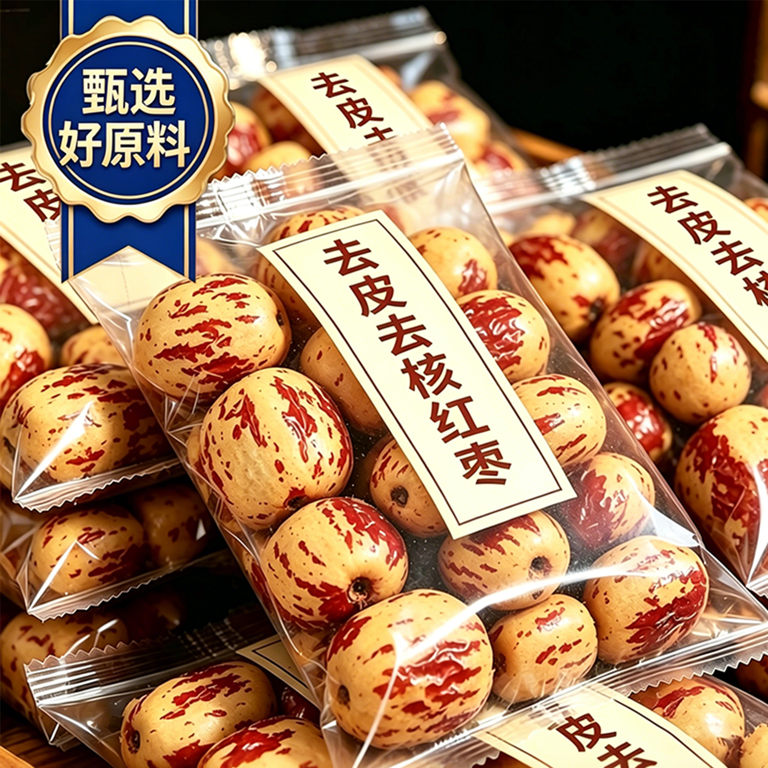 新疆去皮去核红枣特产若羌灰枣新货500克无核即食煲汤官方旗舰店