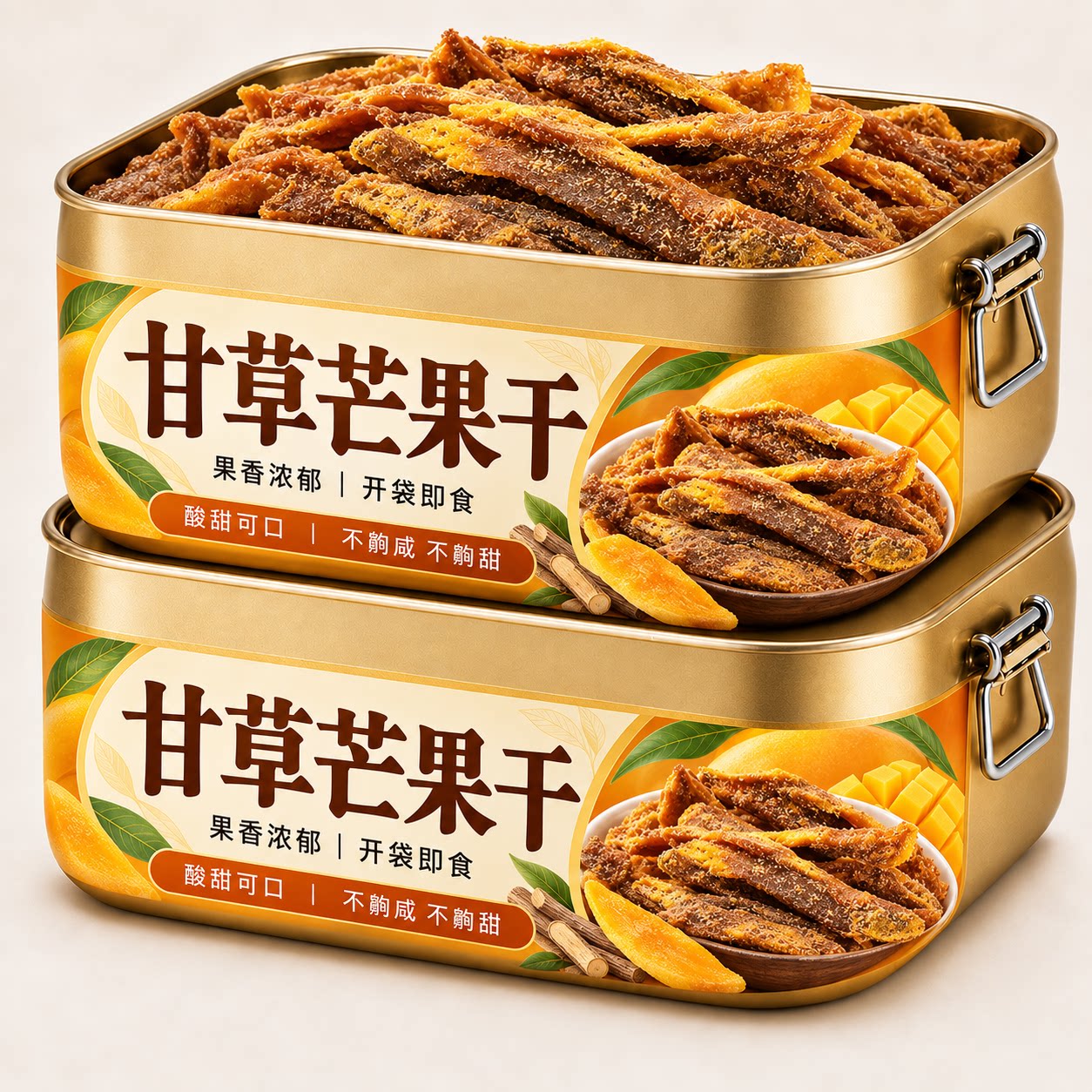 甘草芒果干条酸甜咸味芒果干九制芒果干蜜饯果脯怀旧儿童孕妇零食