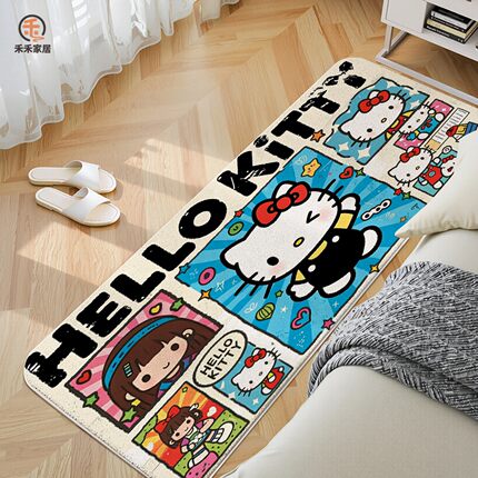 HelloKitty卡通床边毯儿童书房长地垫卧室加厚床边垫脚垫客厅地毯