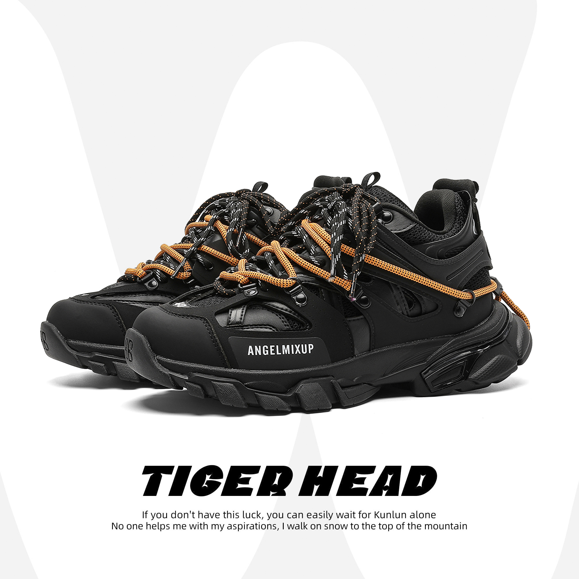 隐形增高8CM厚底老爹鞋男百搭